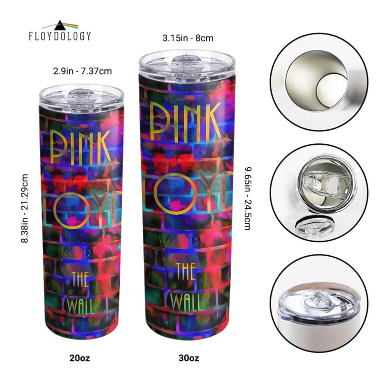Pink Floyd The Wall Water Painting Skinny Stainless Steel Tumbler