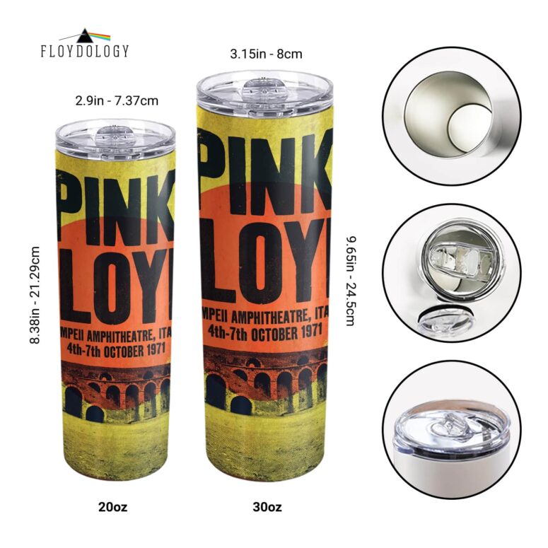 Pompeii Amphitheatre Italy 1971 Skinny Stainless Steel Pink Floyd Tumbler Pompeii Amphitheatre Italy 1971 Skinny Stainless Steel Pink Floyd Tumbler