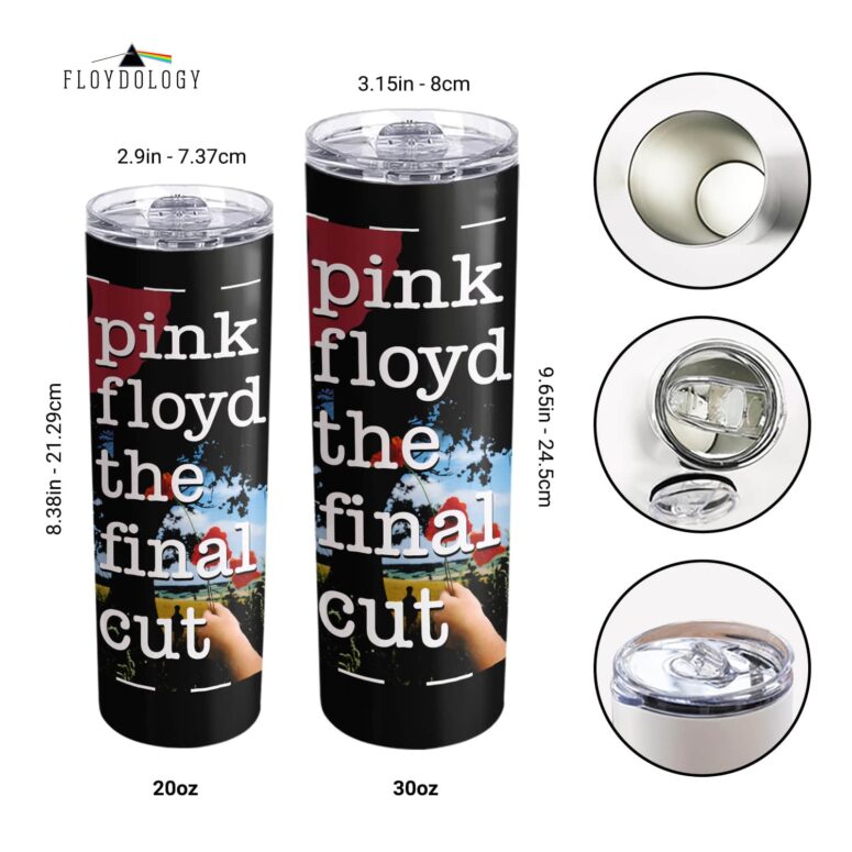 The Final Cut Album Art Skinny Stainless Steel Pink Floyd Tumbler