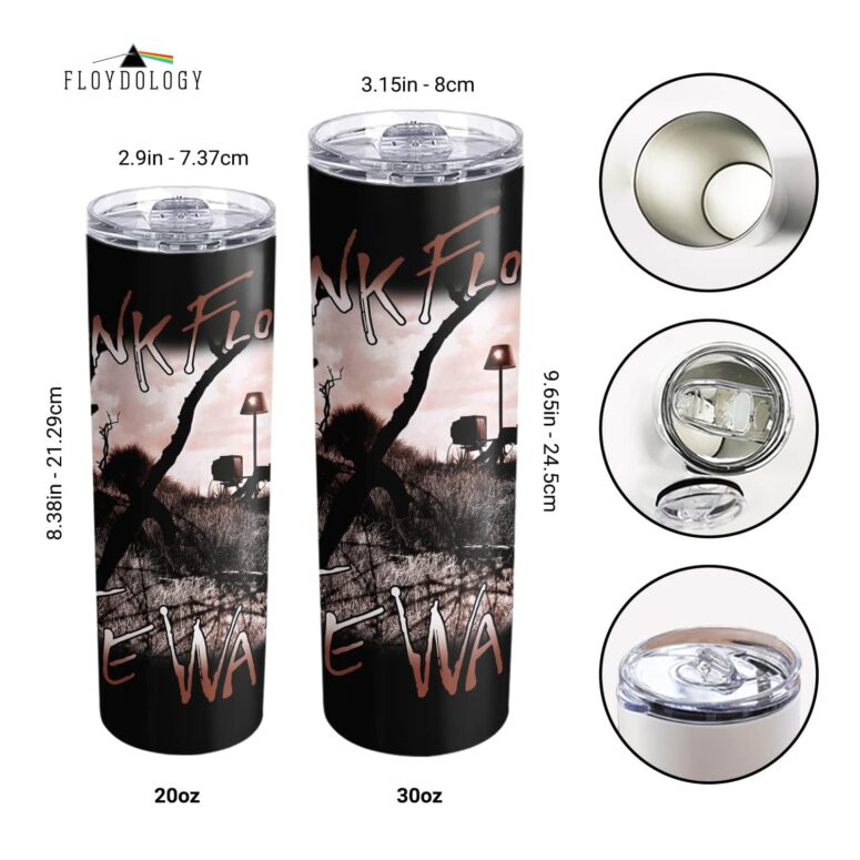 Vintage Pink Floyd The Wall Meadow front Skinny Stainless Steel Tumbler Vintage Pink Floyd The Wall Meadow front Skinny Stainless Steel Tumbler