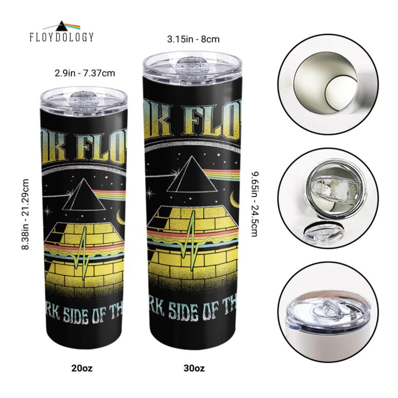 Vintage Pyramid Dark Side Skinny Stainless Steel Pink Floyd Tumbler Vintage Pyramid Dark Side Skinny Stainless Steel Pink Floyd Tumbler