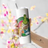 Wish You Were Beer Illustration Skinny Stainless Steel Pink Floyd Tumbler