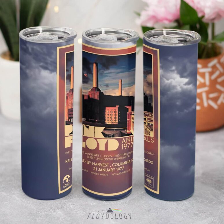 1977 Animals Album Skinny Stainless Steel Pink Floyd Tumbler