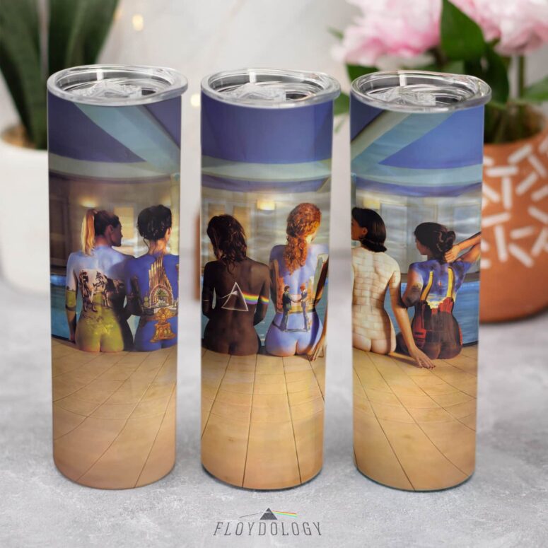 Back Art Body Painting Skinny Stainless Steel Pink Floyd Tumbler