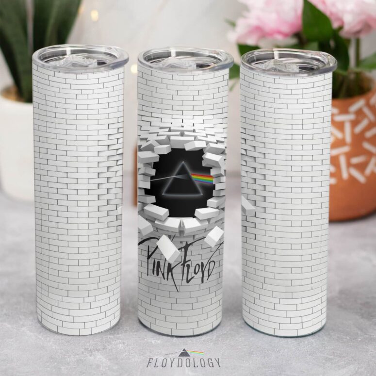 Brick In The Wall 3D Skinny Stainless Steel Pink Floyd Tumbler