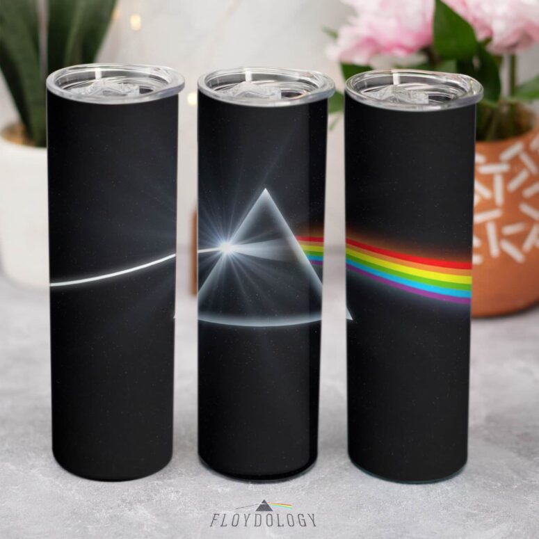 Dark Side Of The Moon Cover Art Skinny Stainless Steel Pink Floyd Tumbler
