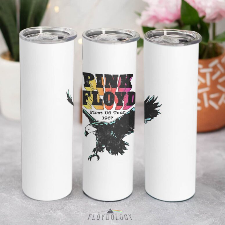 First US Tour 1967 Eagle Skinny Stainless Steel Pink Floyd Tumbler