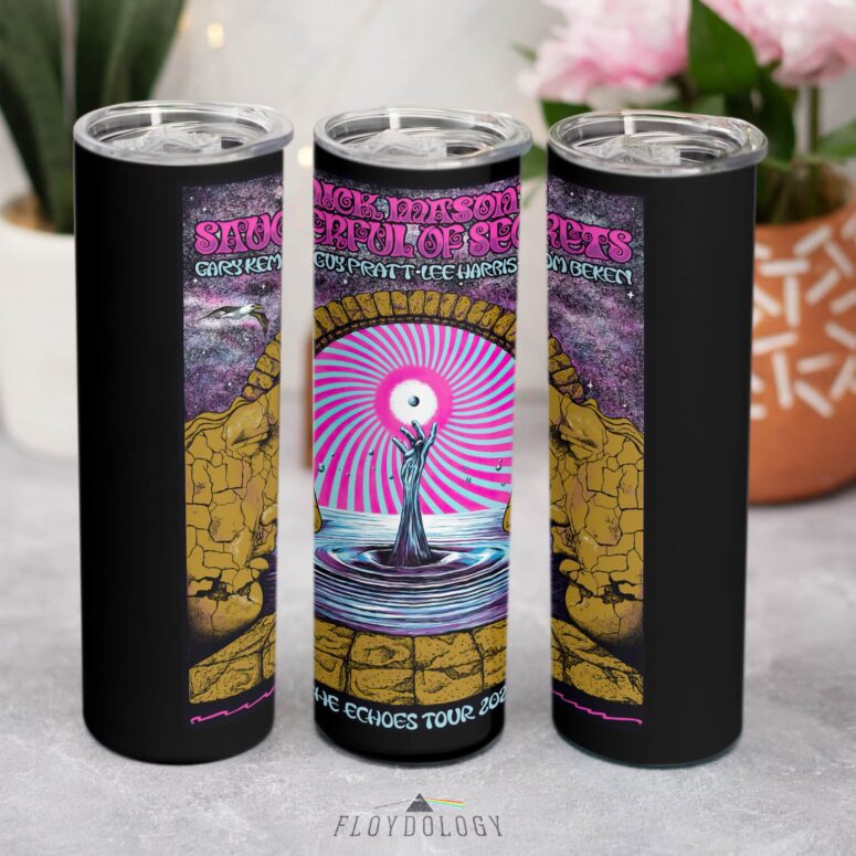 Nick Mason SOS Pink Floyd Poster Skinny Stainless Steel Pink Floyd Tumbler