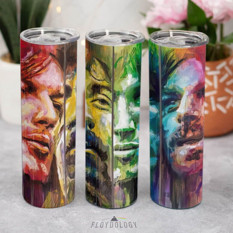 Pink Floyd Band Water Color Drawing Art Skinny Stainless Steel Tumbler Pink Floyd Band Water Color Drawing Art Skinny Stainless Steel Tumbler