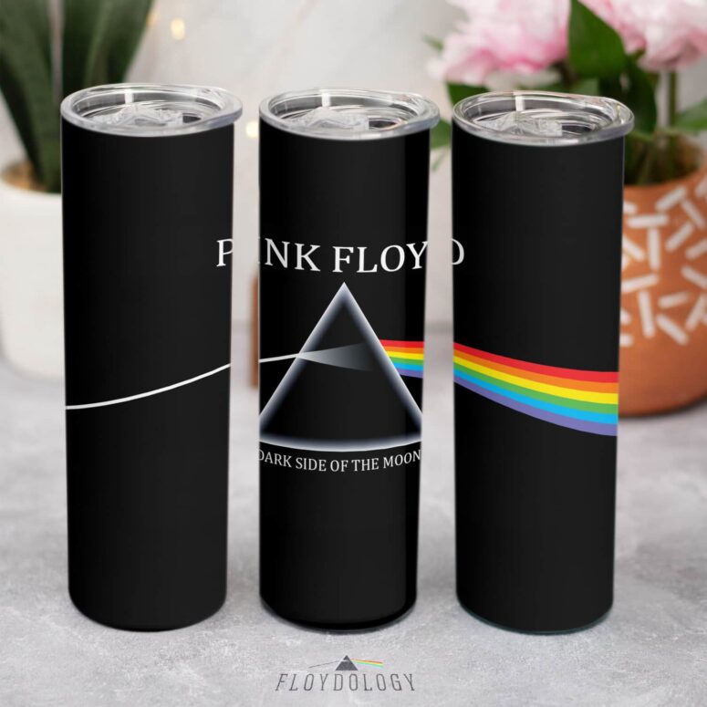 Pink Floyd Dark Side Of The Moon Album Cover Skinny Stainless Steel Tumbler