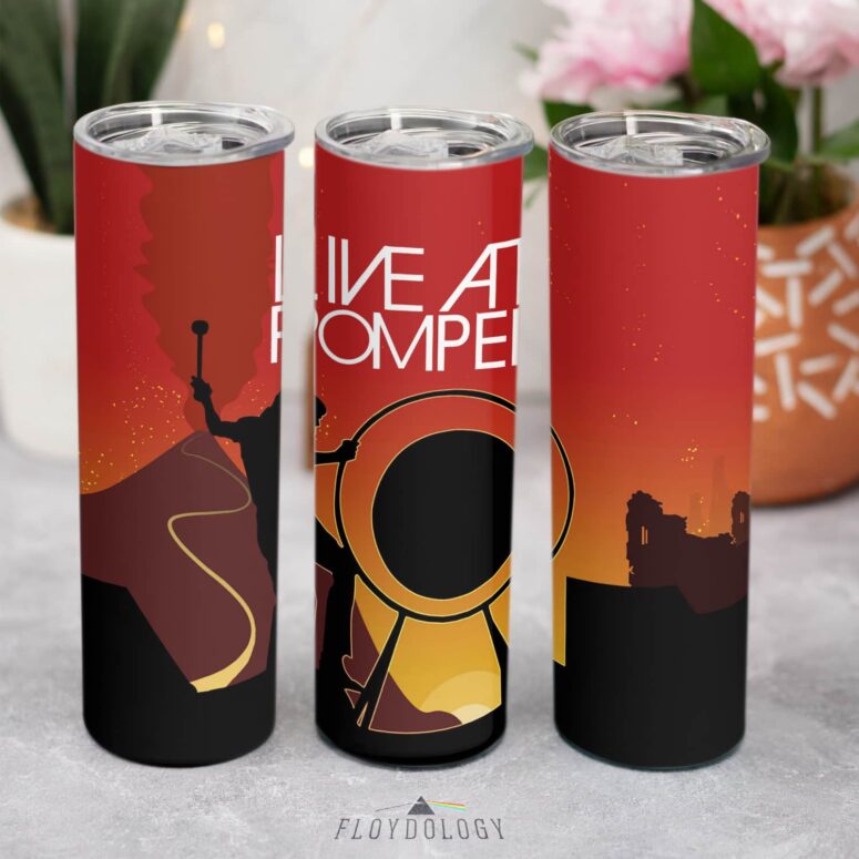 Pink Floyd Live At Pompeii Skinny Stainless Steel Tumbler