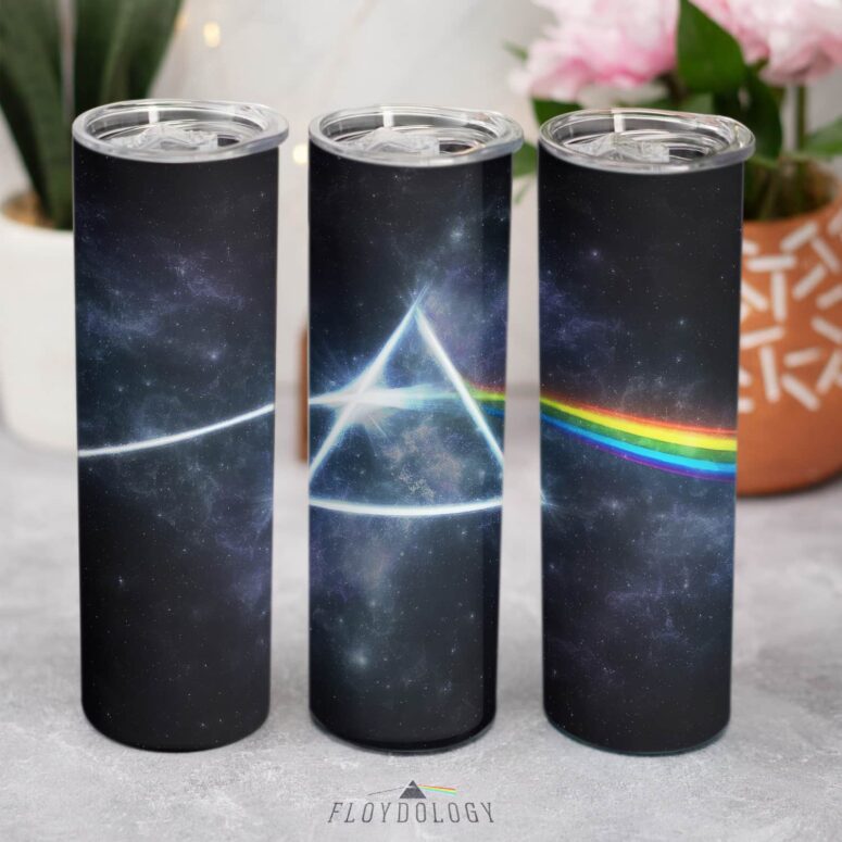 The Dark Side Of The Moon Prism ArtWork Skinny Stainless Steel Pink Floyd Tumbler