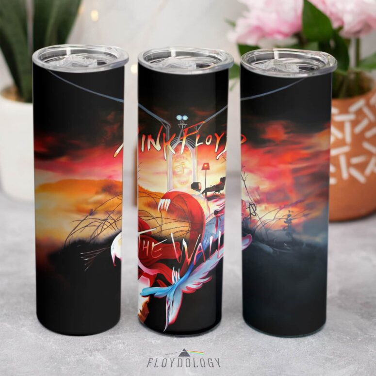 The Wall Water Color Painting Skinny Stainless Steel Pink Floyd Tumbler The Wall Water Color Painting Skinny Stainless Steel Pink Floyd Tumbler