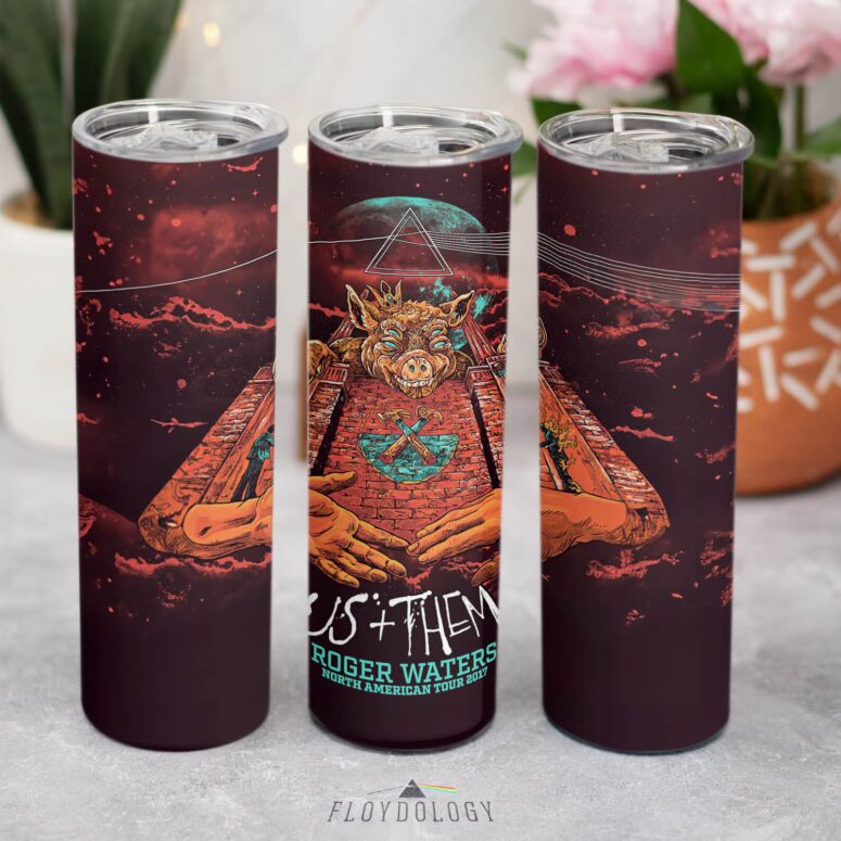 US x Them American Tour Skinny Stainless Steel Pink Floyd Tumbler US x Them American Tour Skinny Stainless Steel Pink Floyd Tumbler