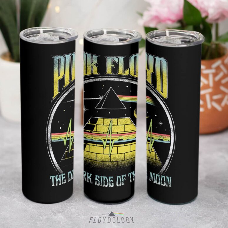 Vintage Pyramid Dark Side Skinny Stainless Steel Pink Floyd Tumbler Vintage Pyramid Dark Side Skinny Stainless Steel Pink Floyd Tumbler