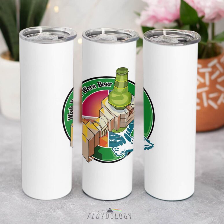 Wish You Were Beer Illustration Skinny Stainless Steel Pink Floyd Tumbler Wish You Were Beer Illustration Skinny Stainless Steel Pink Floyd Tumbler