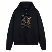Wish You Were Here Dsotm Astronaut Handshake Front Hoodie Black - OtherBrick
