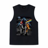 Wish You Were Here Dsotm Astronaut Handshake Front Tank Black - OtherBrick