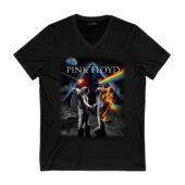 Wish You Were Here Dsotm Astronaut Handshake Front Vneck Black - OtherBrick
