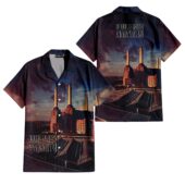Hawaiian Shirt Front Back Animals Album Cover Flying Pig Battersea Power Station Hawaiian Shirt - OtherBrick