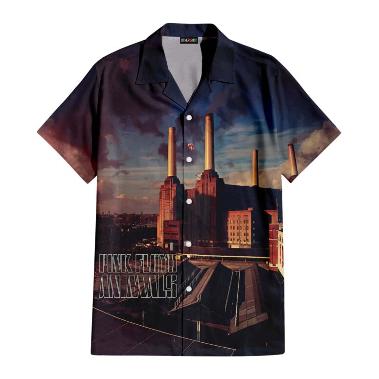 Animals Album Cover Flying Pig Battersea Power Station Hawaiian Pink Floyd Shirt Animals Album Cover Flying Pig Battersea Power Station Hawaiian Pink Floyd Shirt