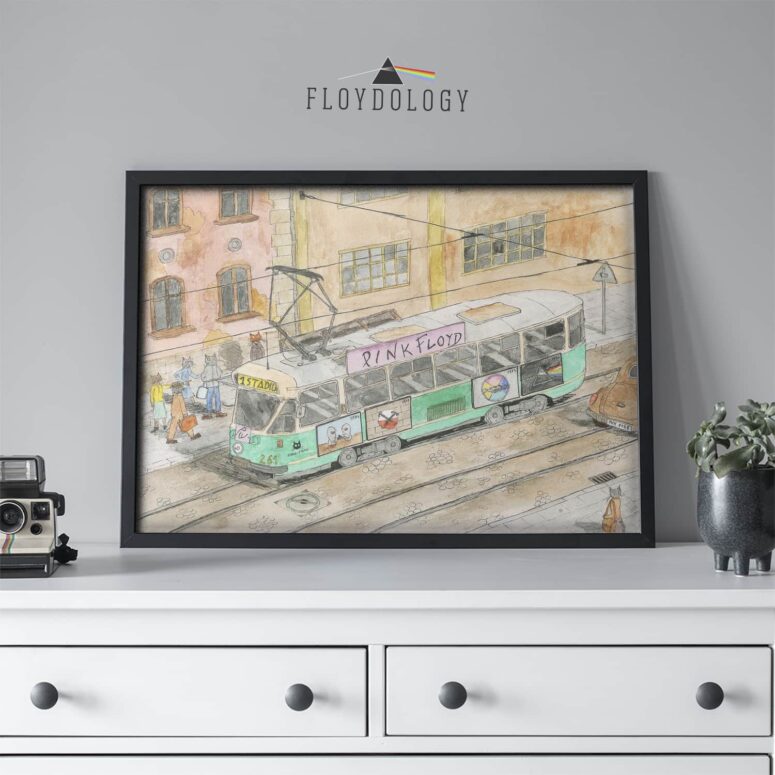 Tram and Cat Vintage - Pink Floyd Poster