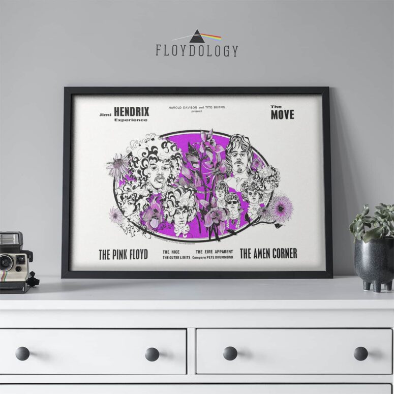 Tallenge Pink Floyd And Jimi Hendrix 1967 Vintage UK Concert - Pink Floyd Poster
