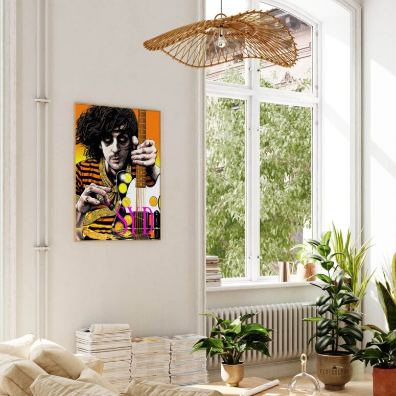 Syd Barrett Vintage Psychedelic - Pink Floyd Poster Syd Barrett Vintage Psychedelic - Pink Floyd Poster