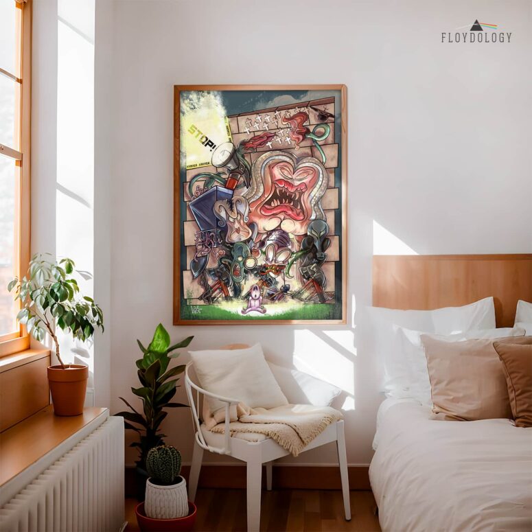 The Wall Hammer Teacher Illustration Art - Pink Floyd Poster