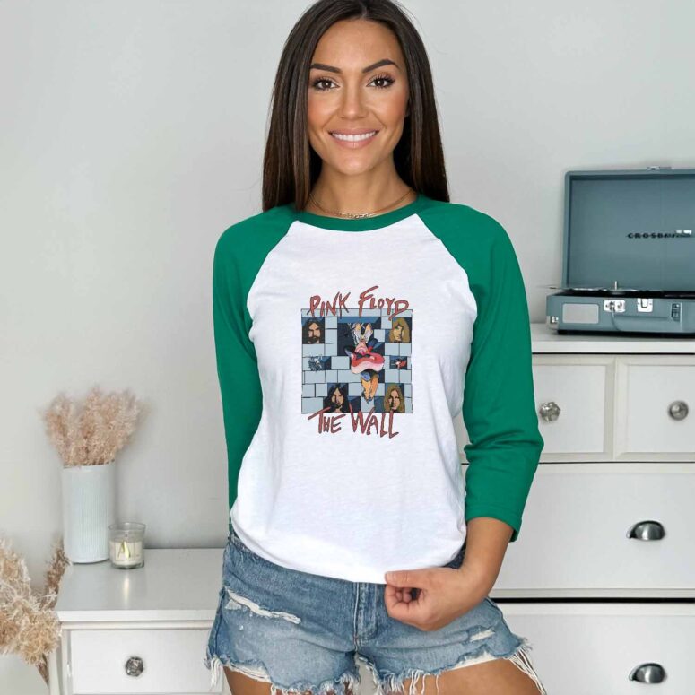 1980 Pink Floyd The Wall Tour Vintage Baseball Tee 1980 Pink Floyd The Wall Tour Vintage Baseball Tee