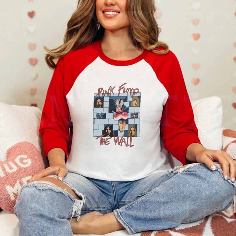 1980 Pink Floyd The Wall Tour Vintage Baseball Tee 1980 Pink Floyd The Wall Tour Vintage Baseball Tee