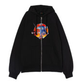 Goodbye Blue Sky The Wall Front Ziphoodie Black - OtherBrick