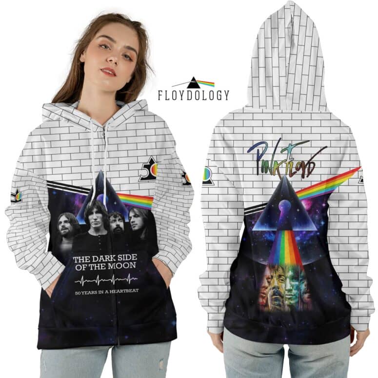The DSOTM 50 Years in a HeartBeat x The Wall Pink Floyd Shirt