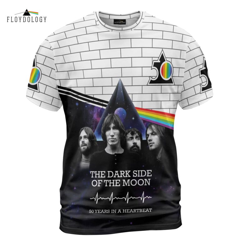 The DSOTM 50 Years in a HeartBeat x The Wall Pink Floyd Shirt