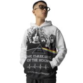 Hoodie Front Pink Floyd Tdsotm 50 Years Aniversary X The Wall Hoodie - OtherBrick