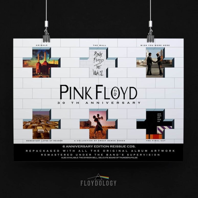 Pink Floyd 30th Aniversary 6 Reissue CDs Poster