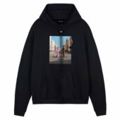 Barbenheimer Pink Floyd Wish You Were Here Front Hoodie Black - OtherBrick