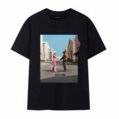 Barbenheimer Pink Floyd Wish You Were Here Front Tshirt Black - OtherBrick