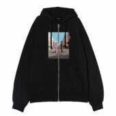 Barbenheimer Pink Floyd Wish You Were Here Front Ziphoodie Black - OtherBrick