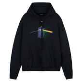 Doctor Who Pink Floyd Tardis Dark Side Of The Booth Front Hoodie Black - OtherBrick