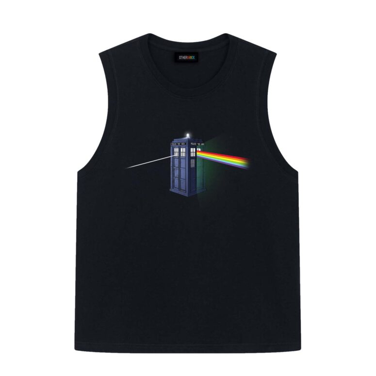 Doctor Who Pink Floyd Tardis Dark Side of the Booth Shirt