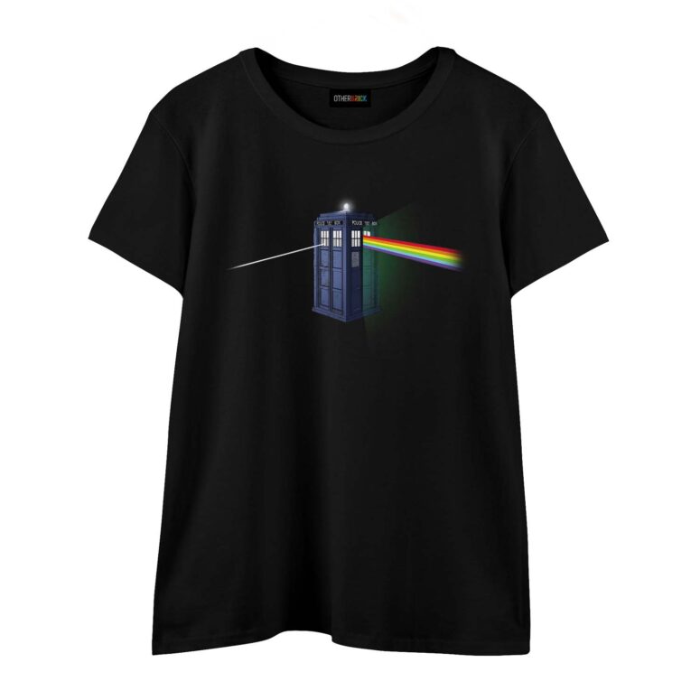 Doctor Who Pink Floyd Tardis Dark Side of the Booth Shirt