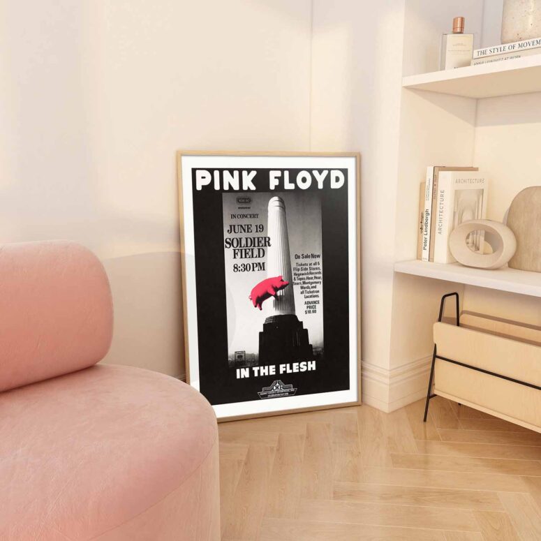 Pink Floyd In The Flesh Tour Soldier Field 1977 Poster
