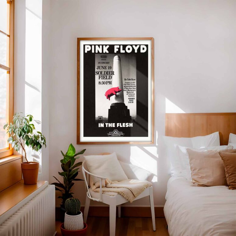 Pink Floyd In The Flesh Tour Soldier Field 1977 Poster