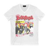Pink Floyd Japanese Tour 1972 Darker Side Of The Rising Sun Front Vneck White - OtherBrick
