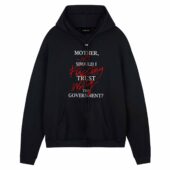 Pink Floyd Mother Should I Trust The Government Front Hoodie Black - OtherBrick