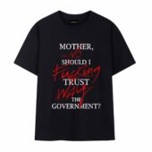 Pink Floyd Mother Should I Trust The Government Front Tshirt Black - OtherBrick