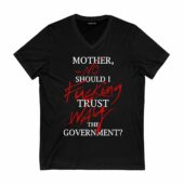 Pink Floyd Mother Should I Trust The Government Front Vneck Black - OtherBrick