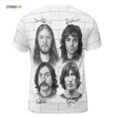 Pink Floyd The Wall Roger David Richard Nick Illustration Shirt Back - OtherBrick