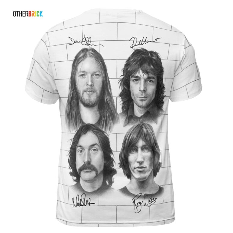 Pink Floyd The Wall Roger David Richard Nick Illustration Shirt Pink Floyd The Wall Roger David Richard Nick Illustration Shirt